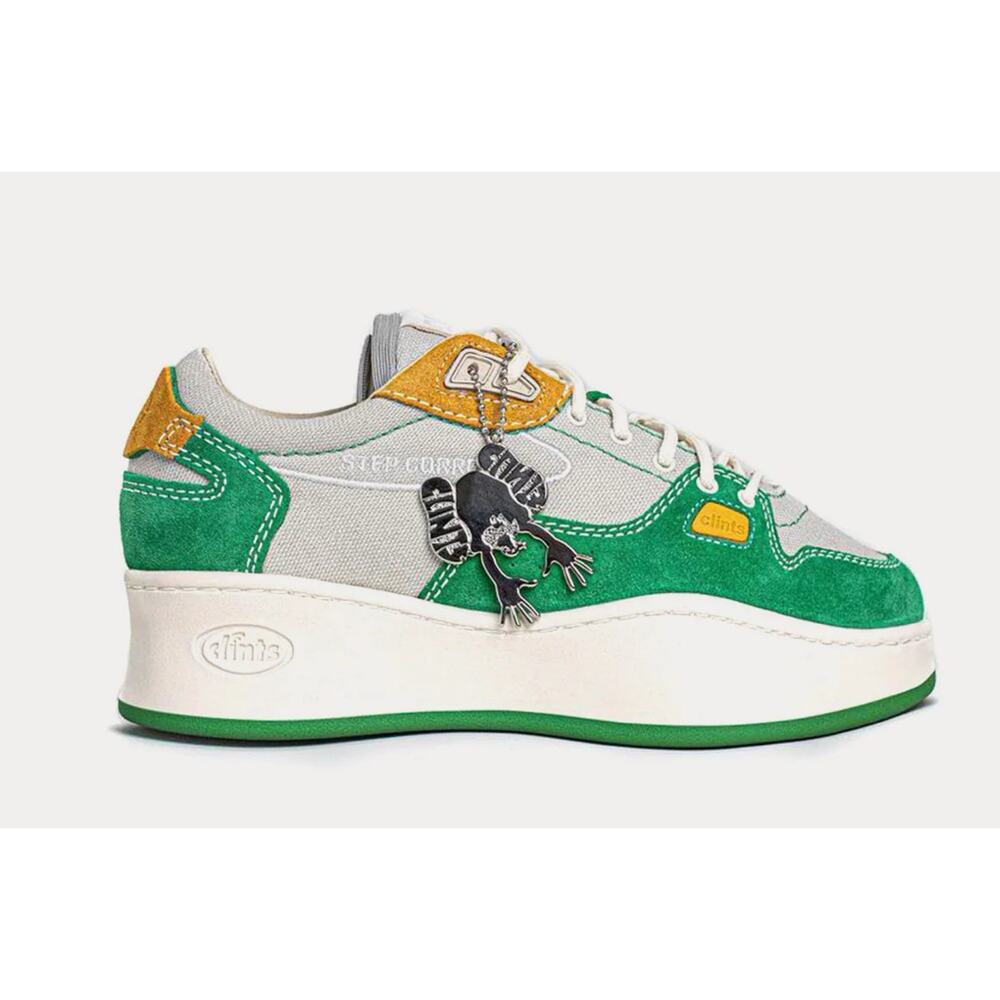 Clints Inc Stepper Green Low Top Sneakers Men's 8 Skater Streetwear Green
